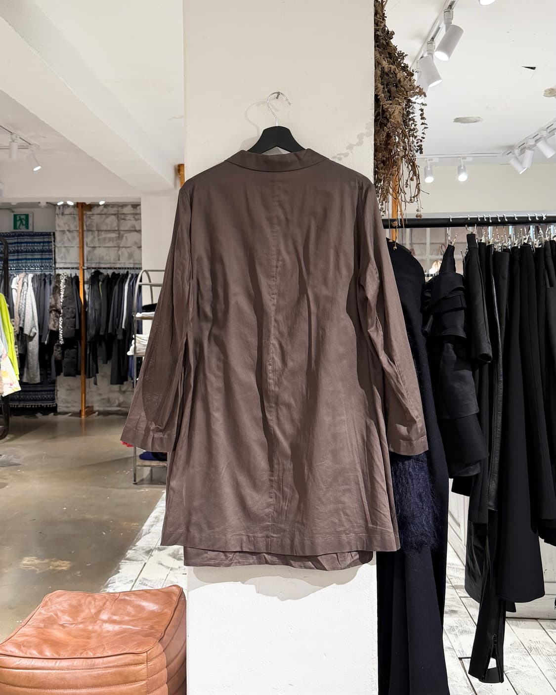 질샌더 브라운 코튼 루즈 스트레이트 핏 코트 상품이미지7