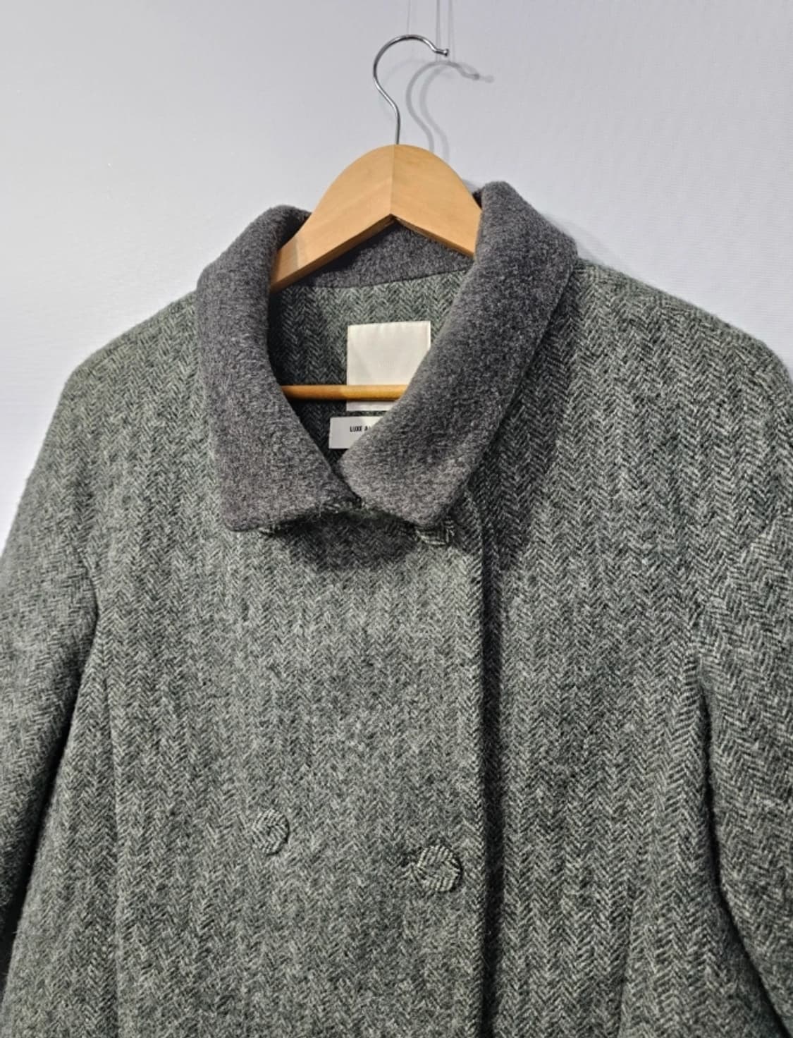 한섬 구호 KUHO 룩스 알파카 헤링본 코트 ~44반 상품이미지3