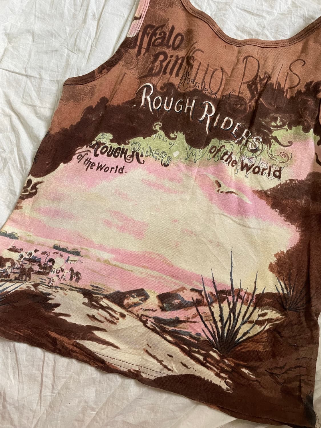 빈티지 웨스턴 그래픽 슬리브리스 상품이미지4