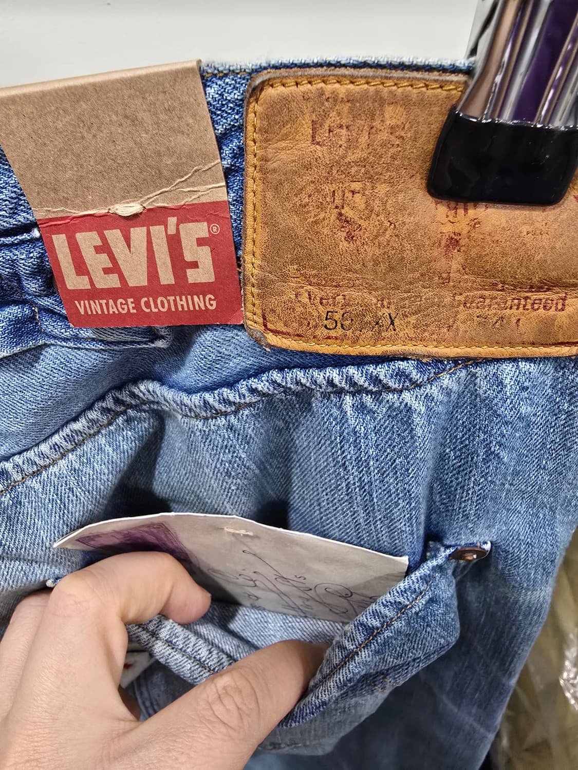 데드스탁 새상품 LVC 1890 501 홈런진 34사이즈 상품이미지5