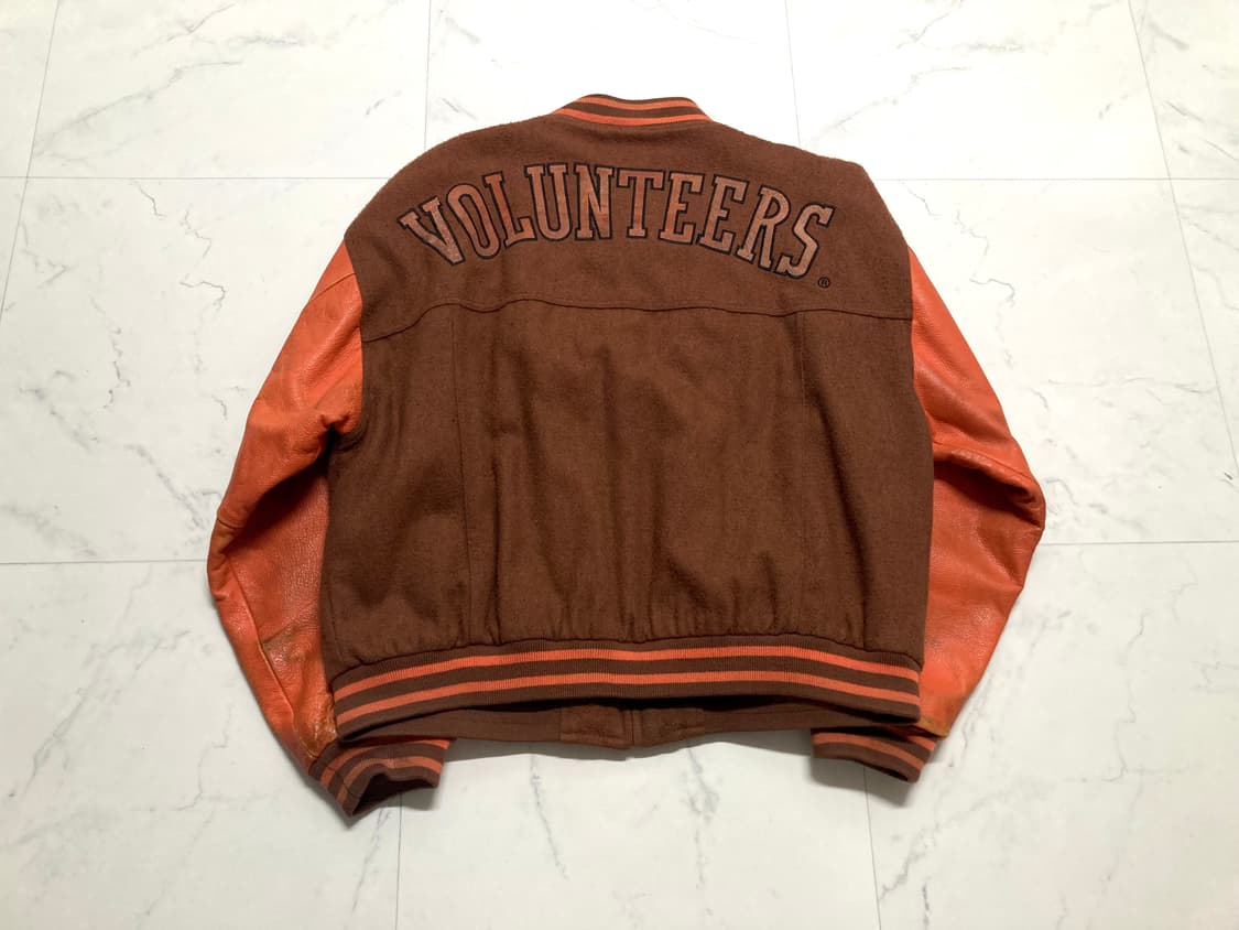 80-90s 테네시 Vols 소가죽 울 바시티 자켓 110-115 상품이미지2