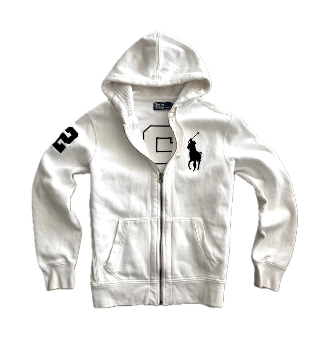 폴로 랄프로렌 빅포니 백로고 후드집업 화이트 상품이미지1
