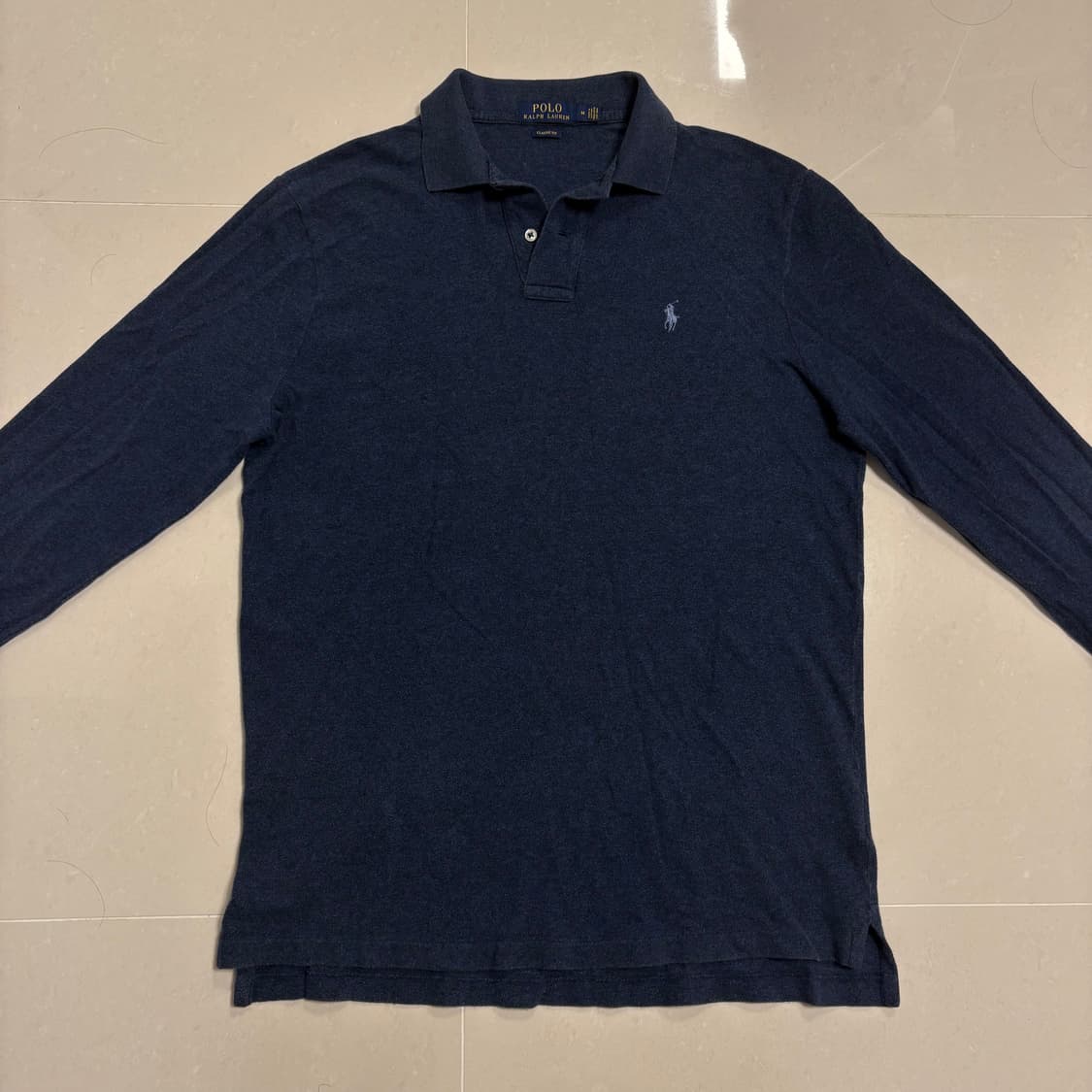 정품 폴로 랄프로렌 네이비 긴팔 폴로티 롱슬리브 카라티 상품이미지3