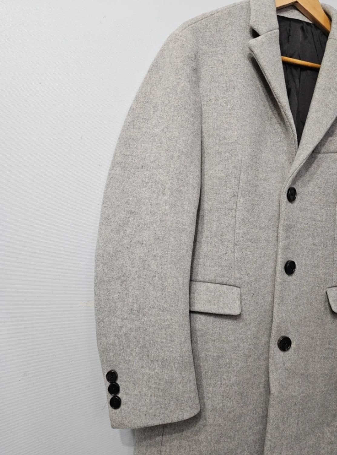 한섬 시스템 SYSTEM 캐시미어 블렌디드 남성 코트 100 상품이미지4