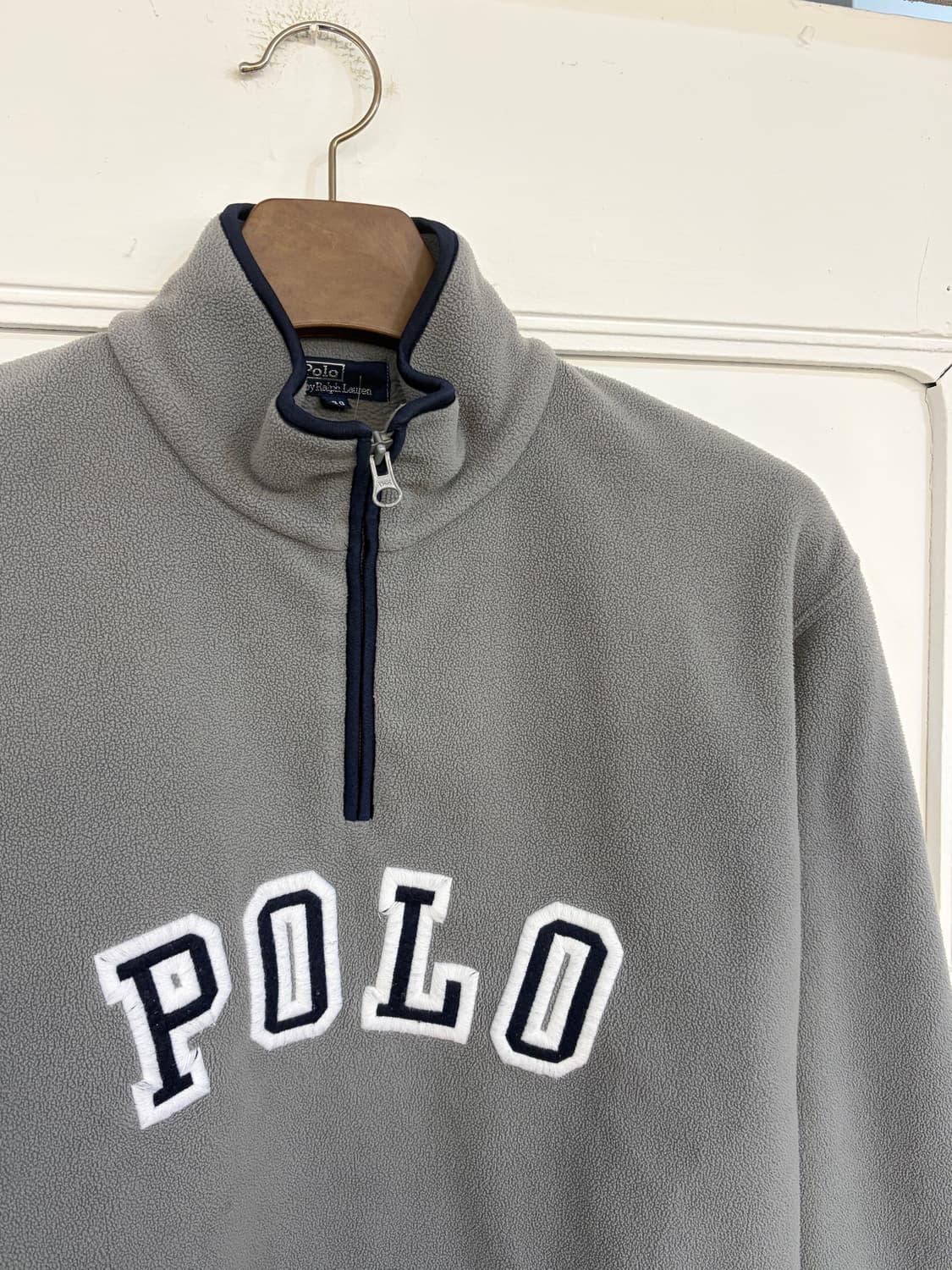 폴로 스펠아웃 플리스 하프짚업 상품이미지2