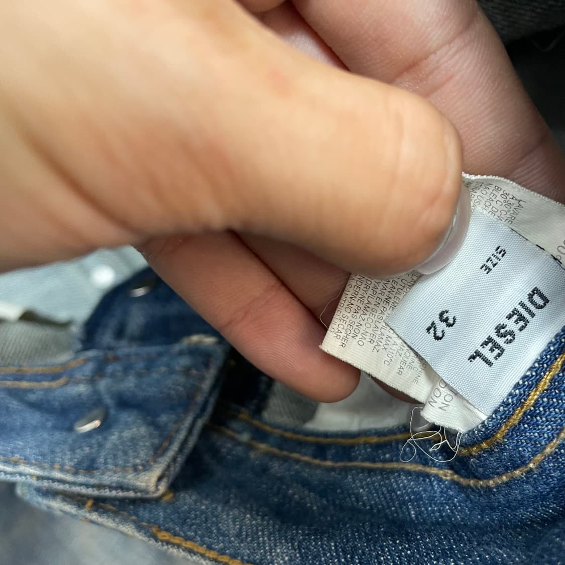 32in 디젤 워시드 부츠컷 와이드 데님 팬츠 상품이미지10