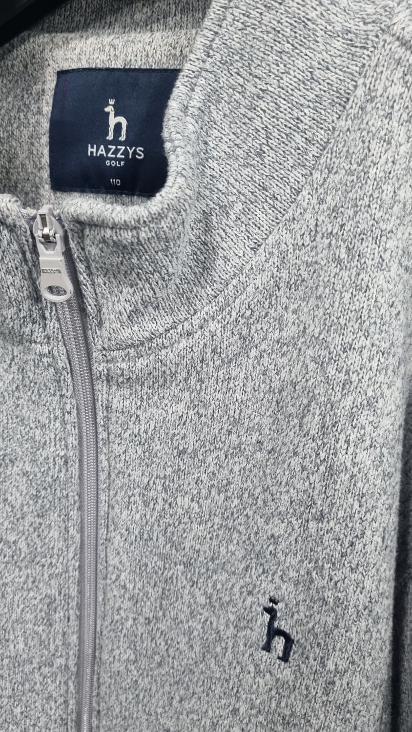 헤지스(hazzys) 깔끔한 집업니티드 110 2번착용 상품이미지2