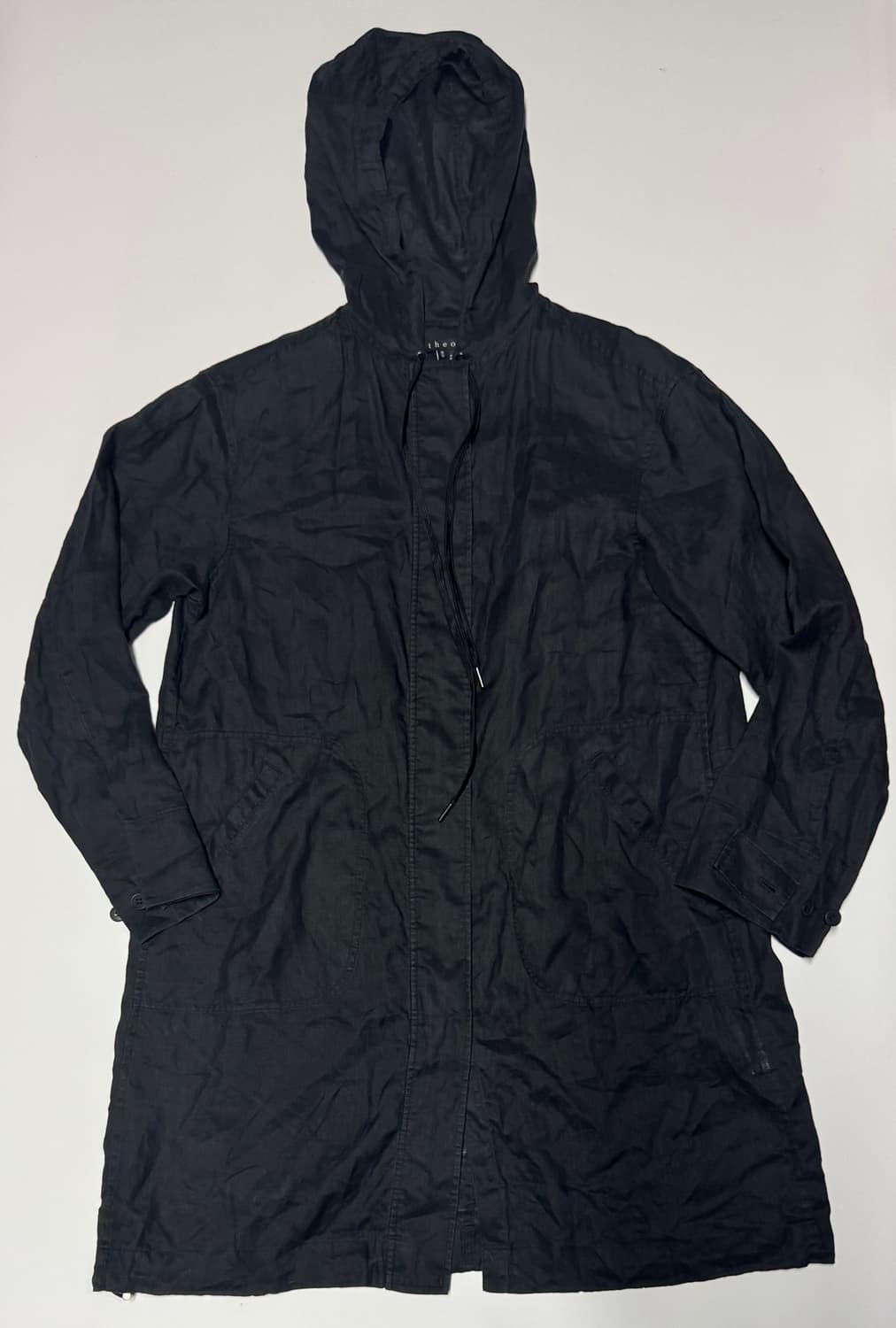 여성 띠어리 theory 라마 롱 후드 자켓 블랙 M 상품이미지1