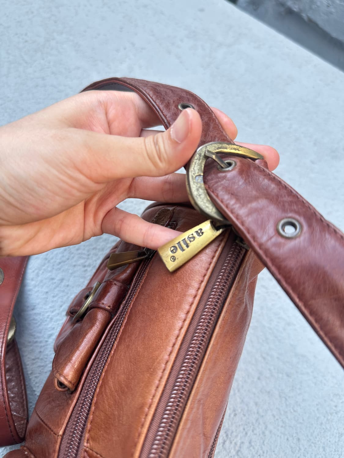 Vintage asile brown shoulder bag 상품이미지6