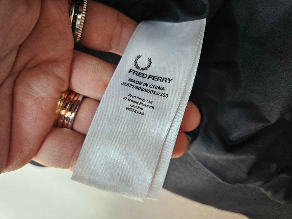 프레드페리 블랙 봄버 자켓 블루종 95 상품이미지8