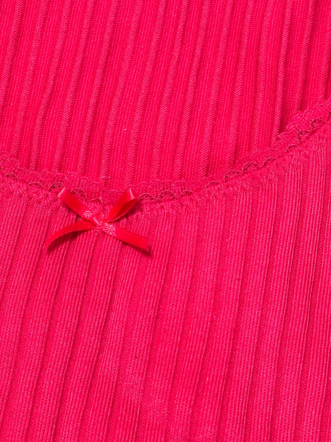 [실사O] 자라(ZARA) 레드 골지 라운드넥 티셔츠 상품이미지6