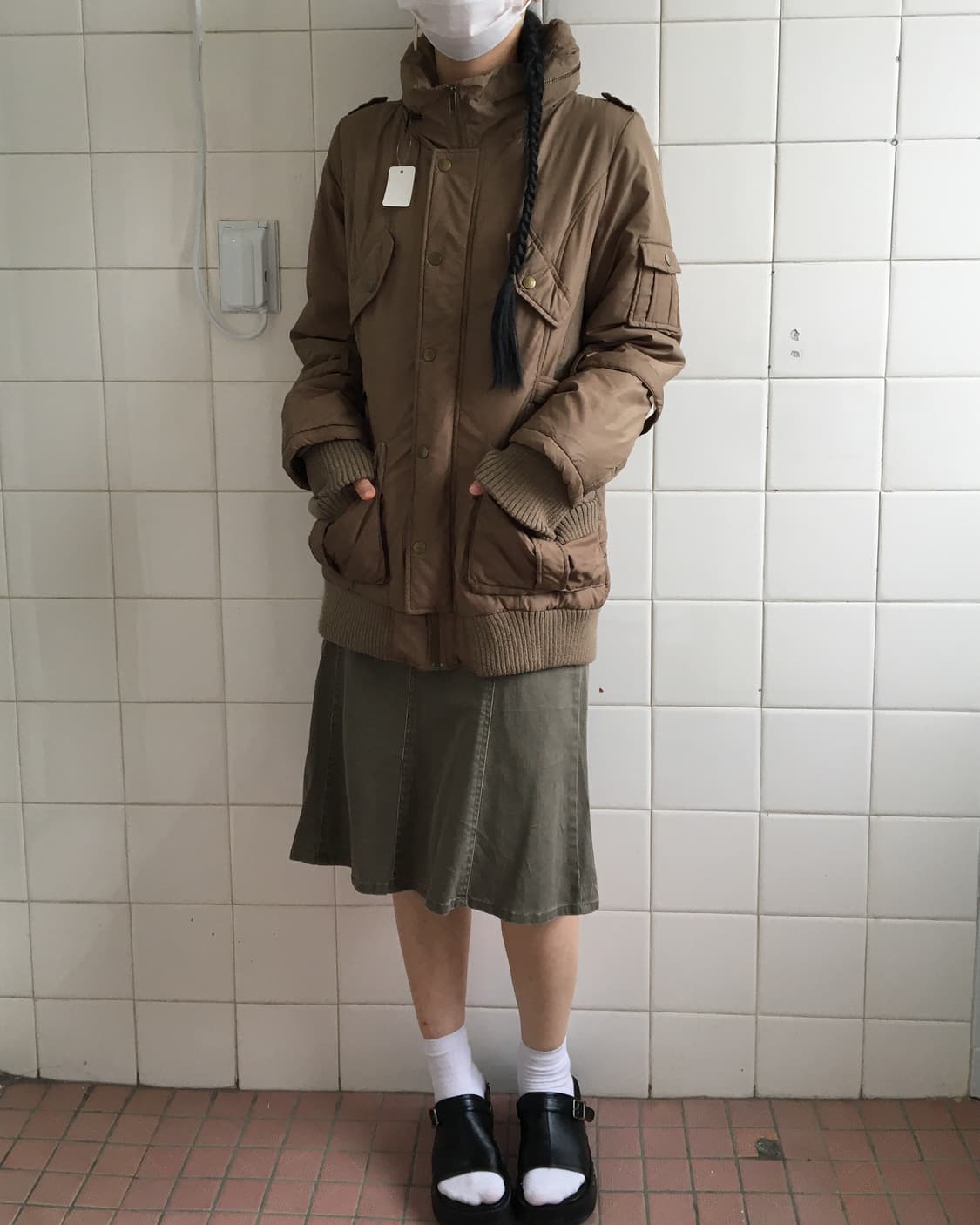 Belted high neck jacket 상품이미지6