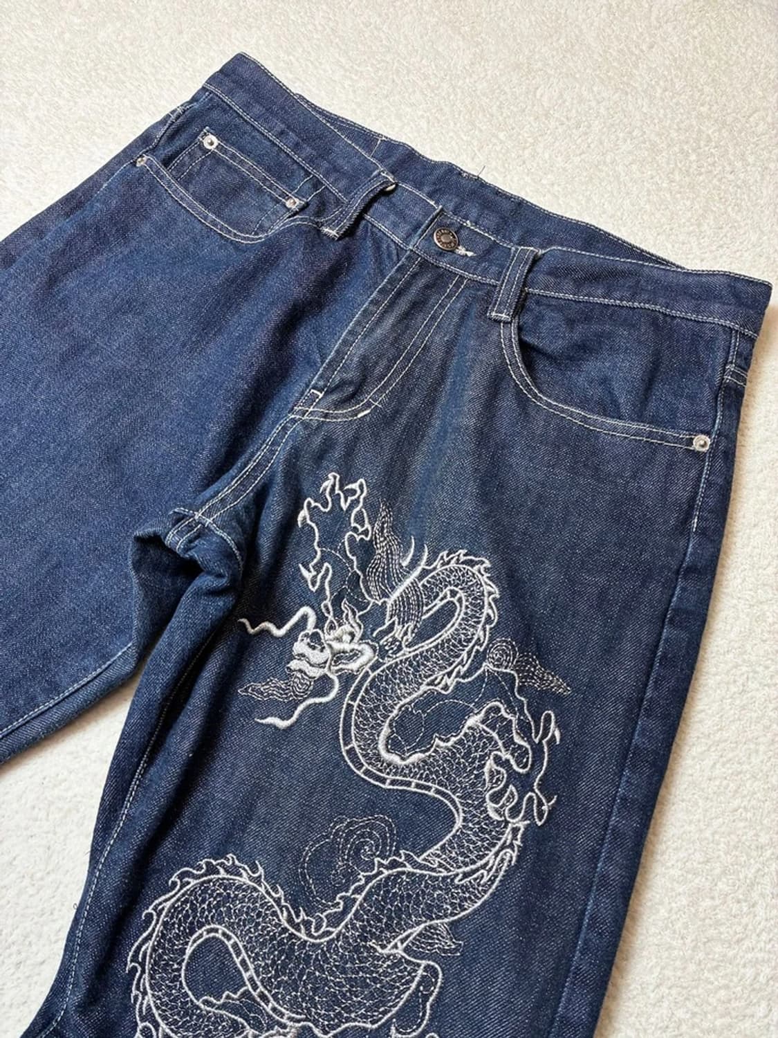 오사카 재팬 오리지널 오리엔탈 자수 데님 팬츠 PN6393 상품이미지2