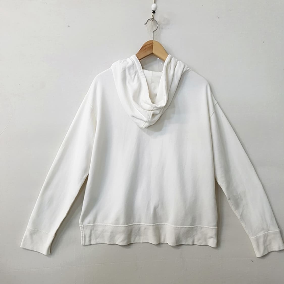 폴로 랄프로렌 기모 안감 후드 점퍼 화이트 상품이미지4