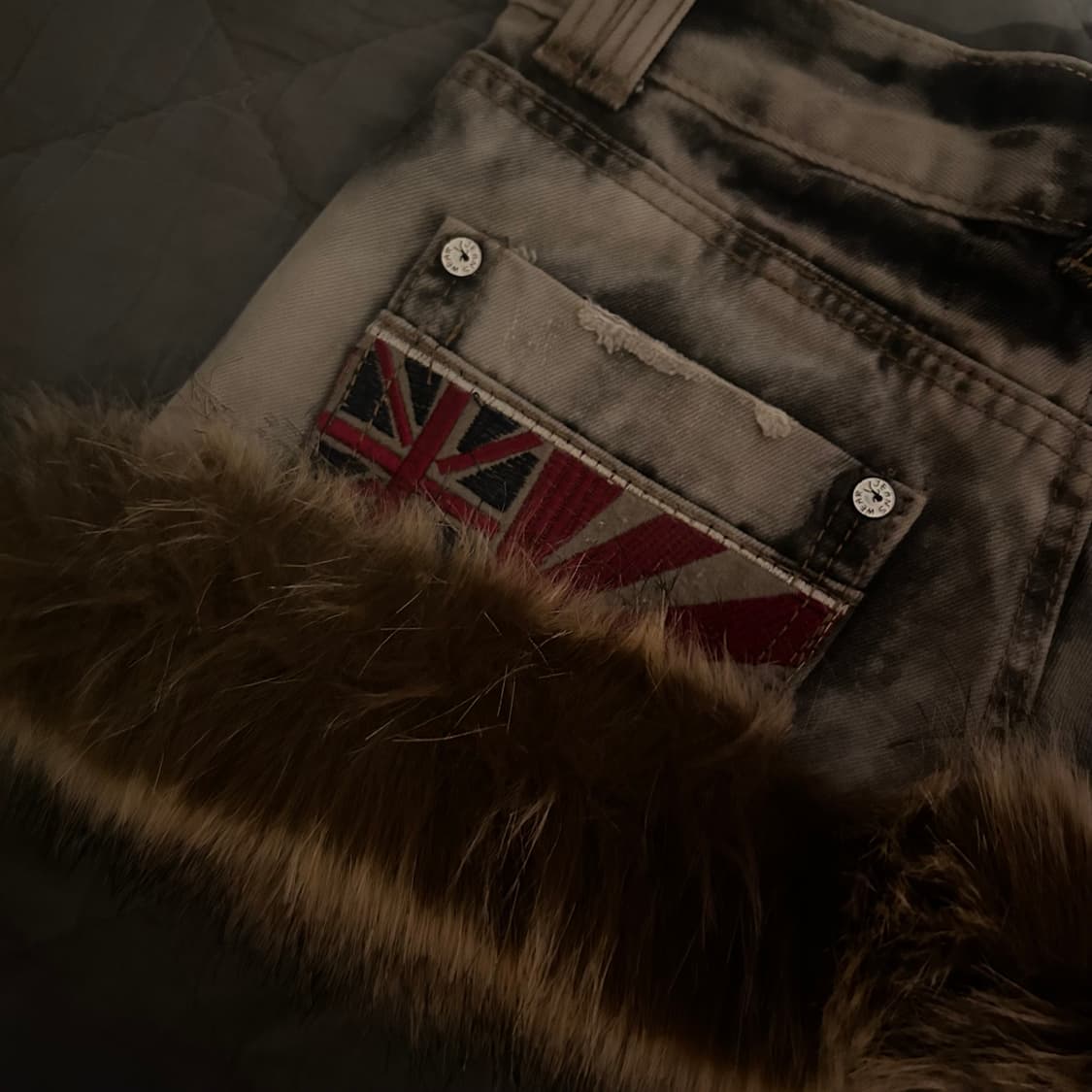 빈티지 커스텀 데님 미니스커트 상품이미지3