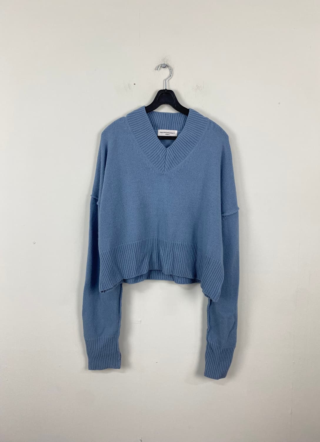 더오픈프로덕트 크롭 브이넥 울 니트 <613> 상품이미지1