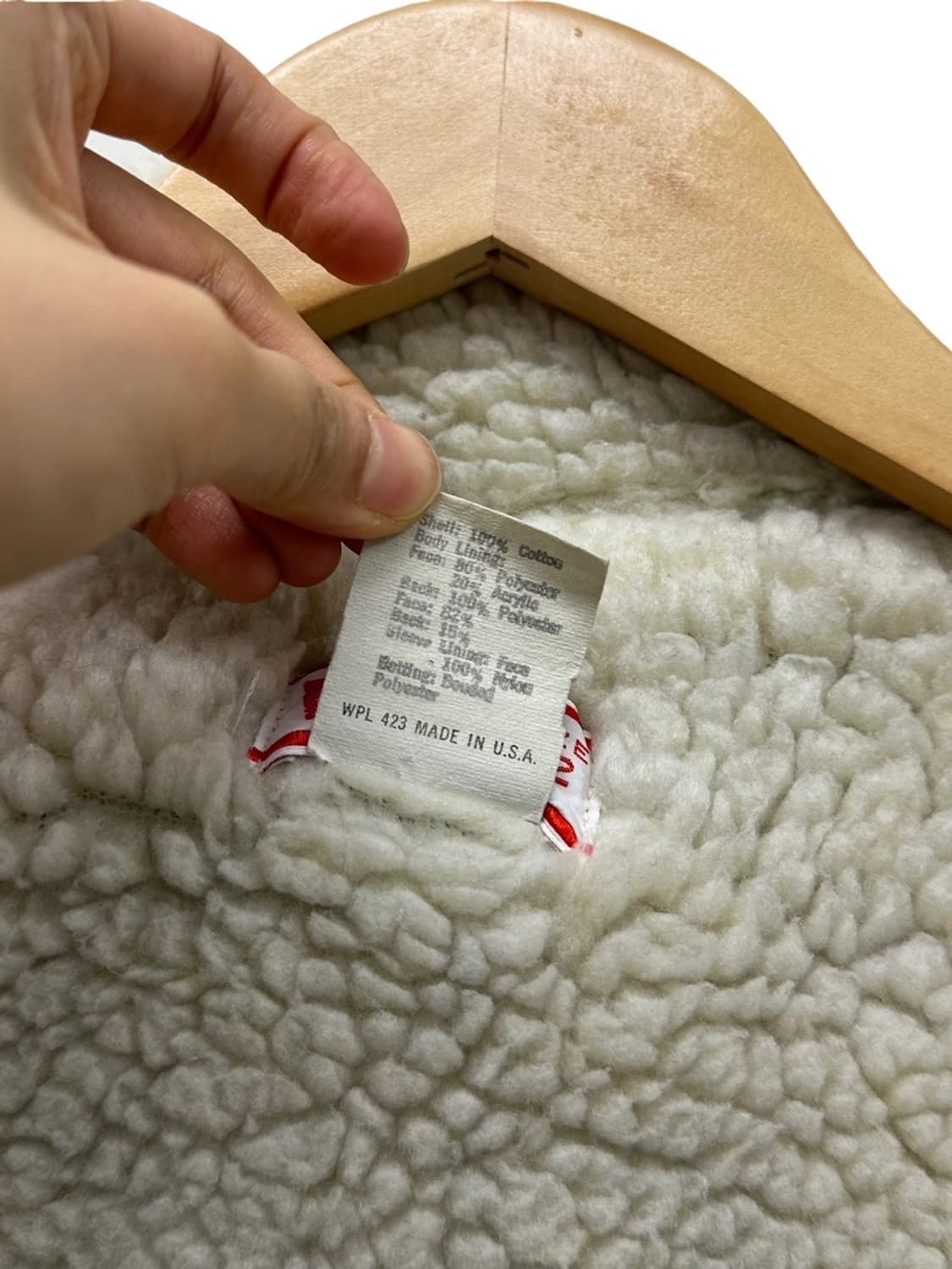 70s 리바이스 쉐르파 데님 청자켓 (42,XL) 상품이미지8