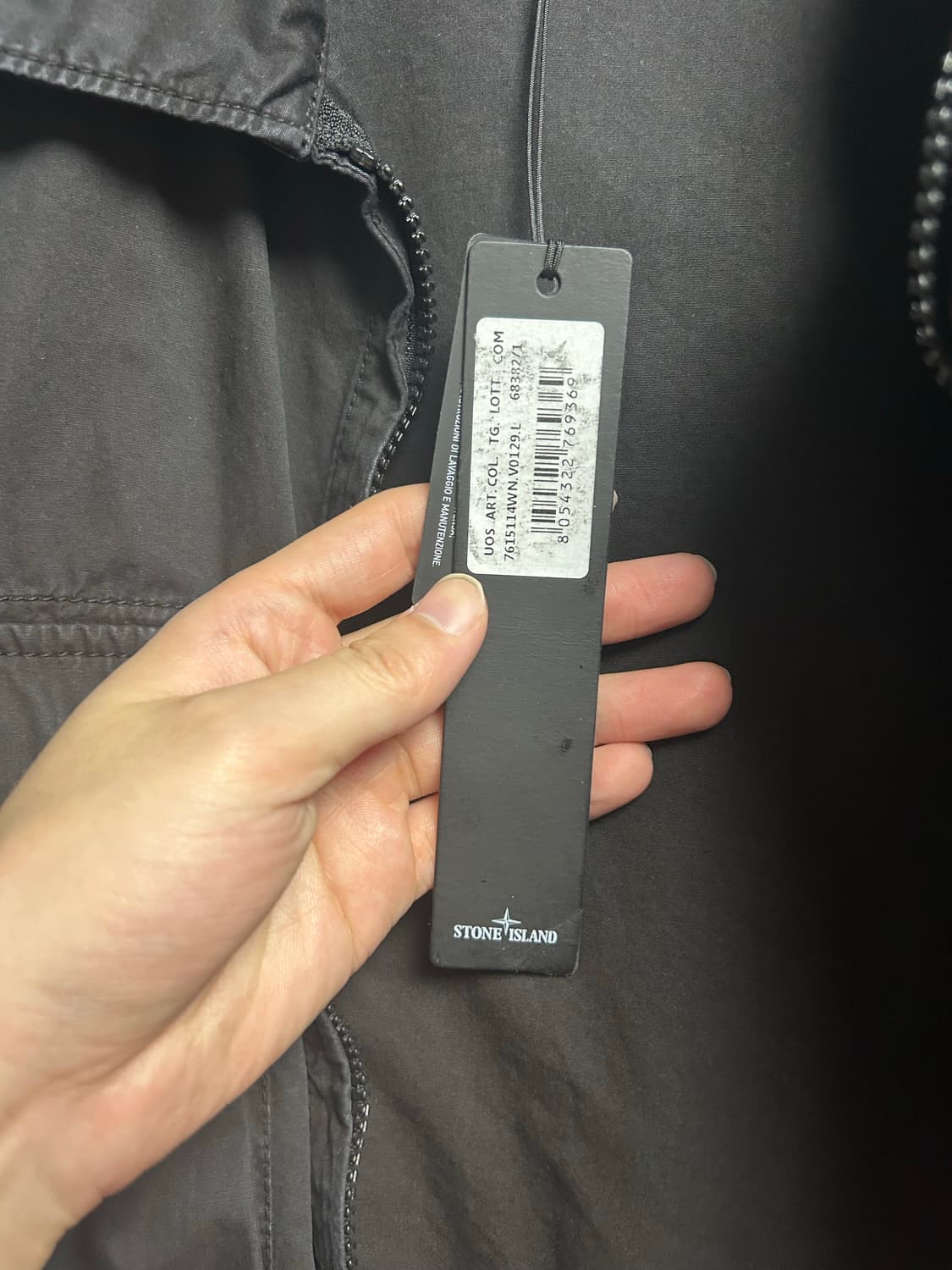 22ss 스톤아일랜드 올드 이펙트 오버 셔츠 블랙 L 상품이미지3