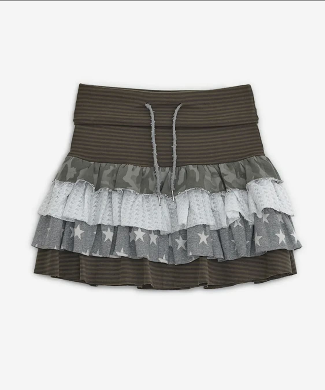 새상품)) 허그유어스킨 캉캉 레이어드 스커트 브라운 상품이미지1