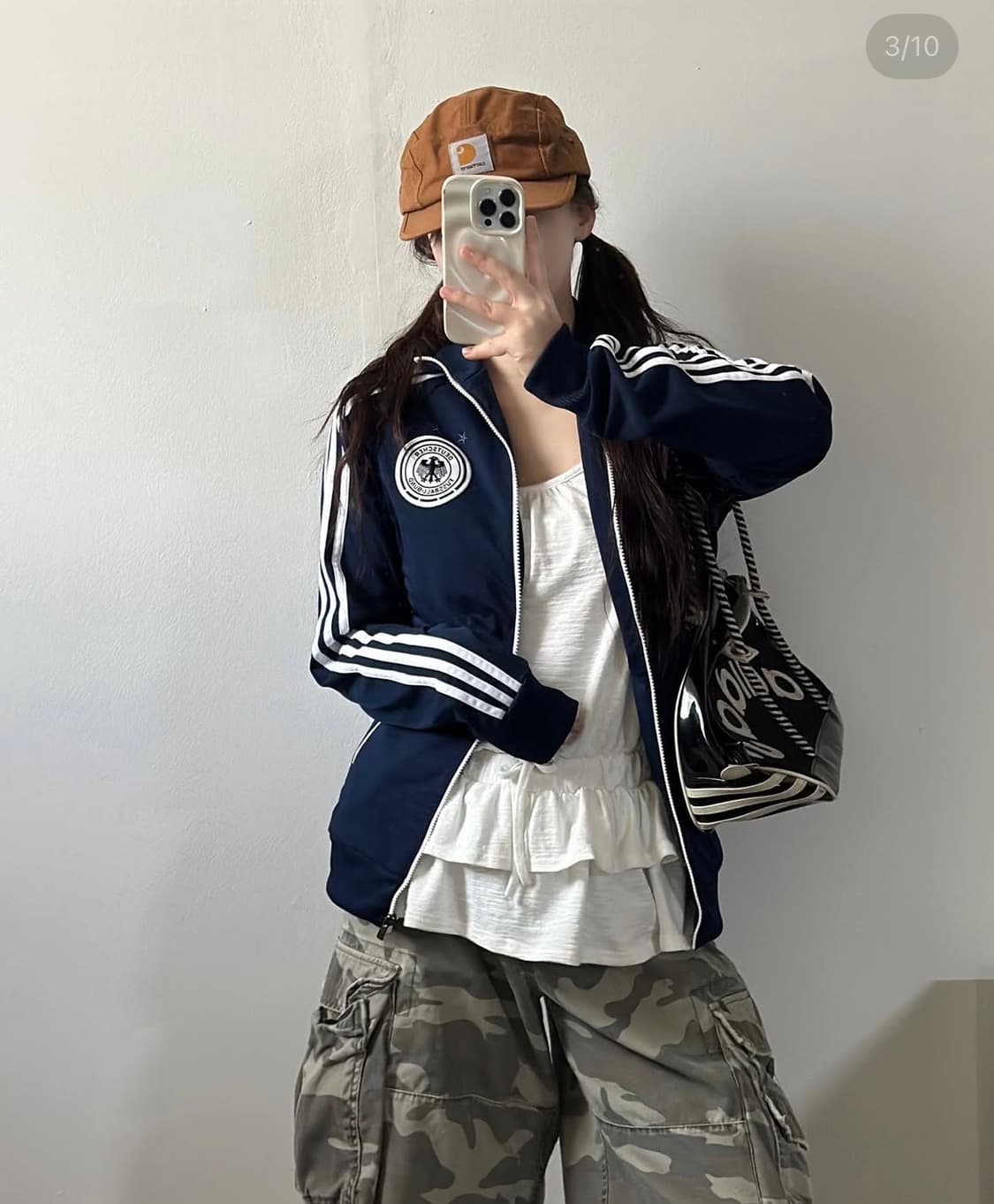 아디다스 삼선 네이비 저지 상품이미지3