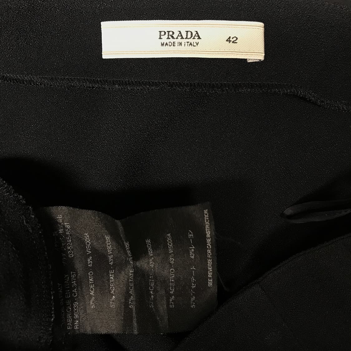 프라다 스커트 블랙 42 상품이미지5