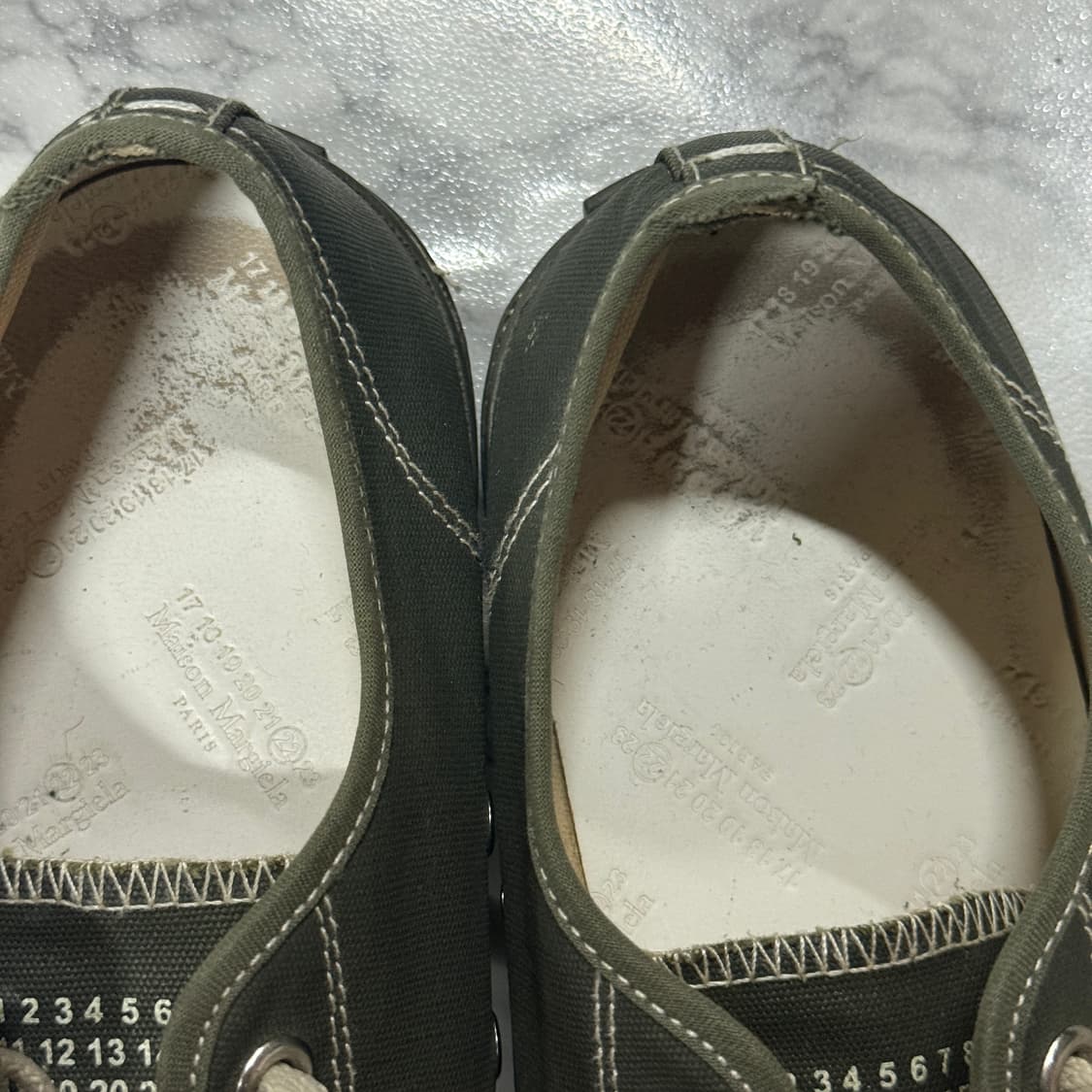 22 s/s 메종 마르지엘라 컨버스 타비 카키 그린 39 상품이미지5