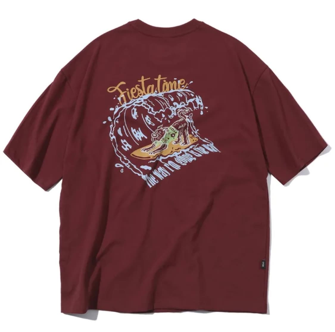 피에스타 타임 반팔티 버건디 상품이미지2