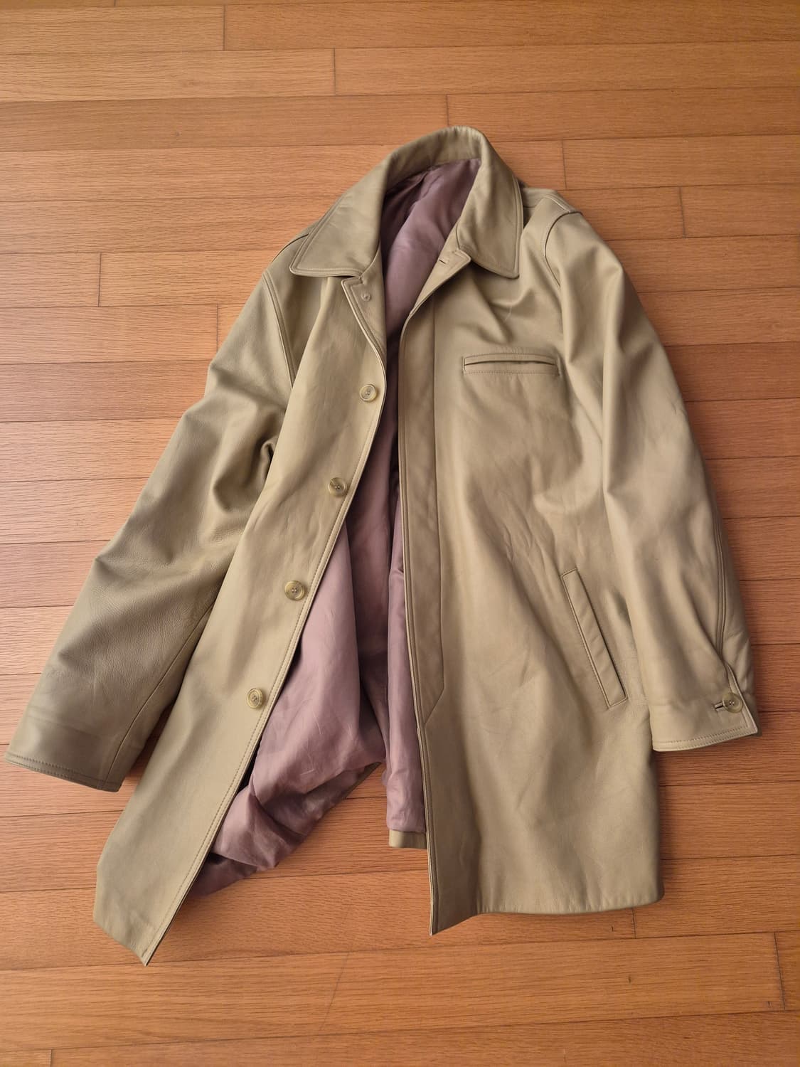 일본 베이지 양가죽 카코트 상품이미지1