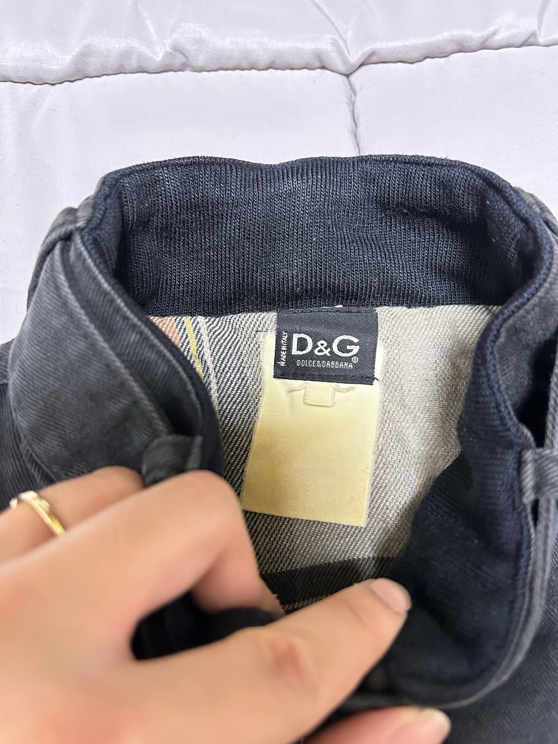 돌체앤가바나 블랙 데님 플라이트 자켓 상품이미지5