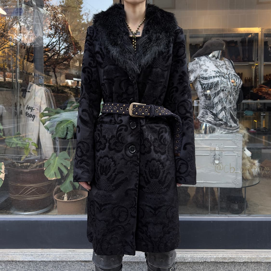 00s 조지 바로크 페이크 퍼 코트 상품이미지5