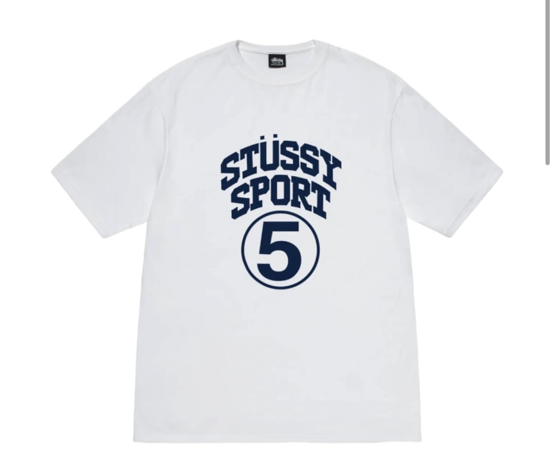 스투시 5 스포츠 티셔츠 화이트 M 상품이미지1