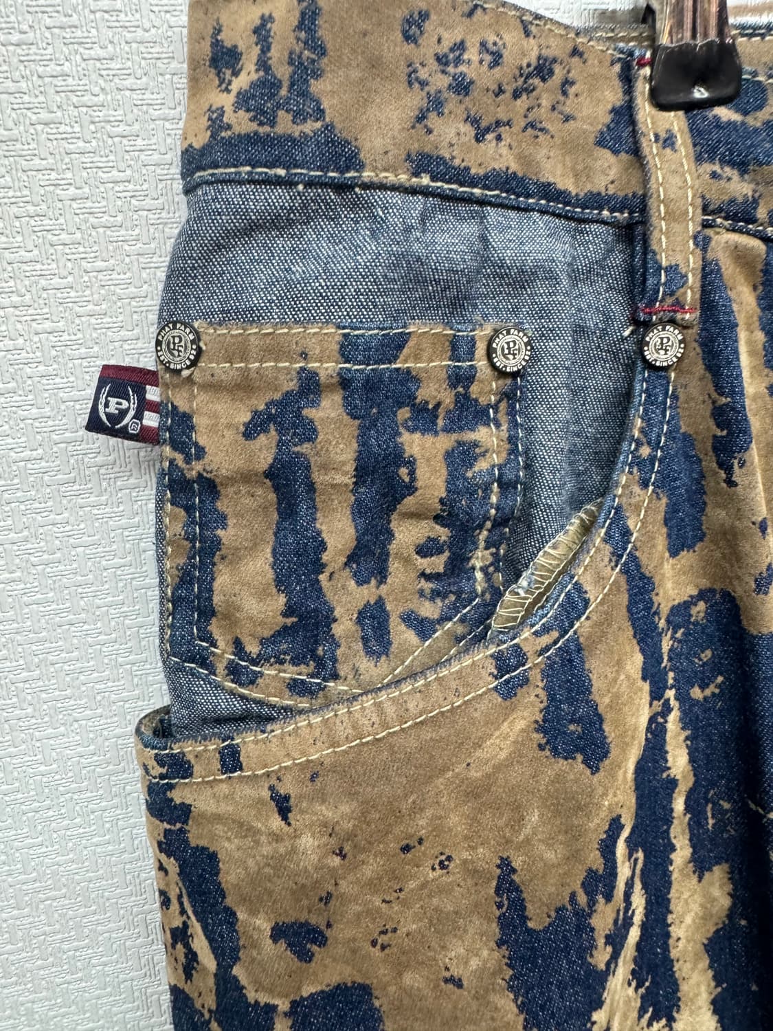 90's 팻팜 스웨이드 디테일 빈티지 데님팬츠 34사이즈 상품이미지2