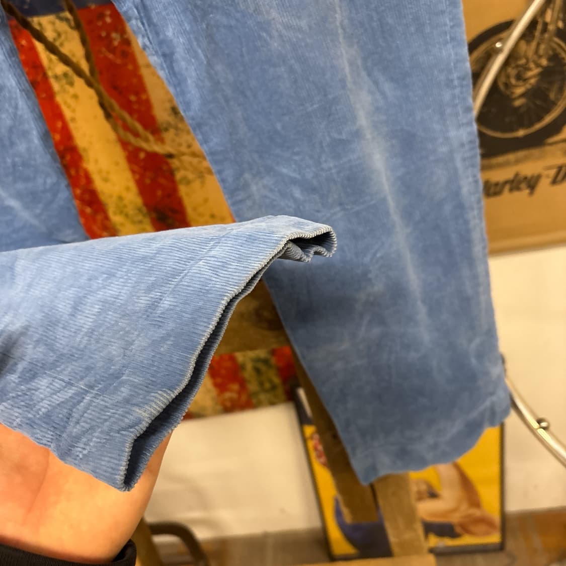 폴로 랄프로렌 신형라벨 스카이블루 파인웨일 코듀로이 팬츠 N88 상품이미지4