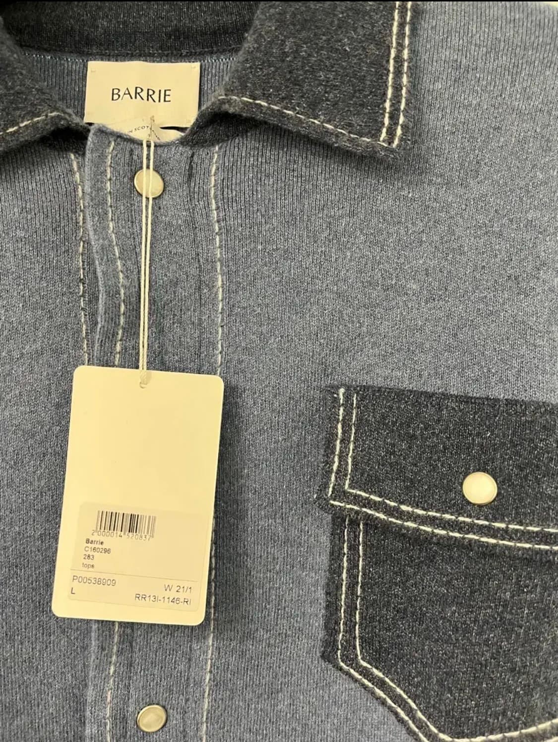 샤넬 배리 캐시미어 코튼 셔츠 상품이미지2