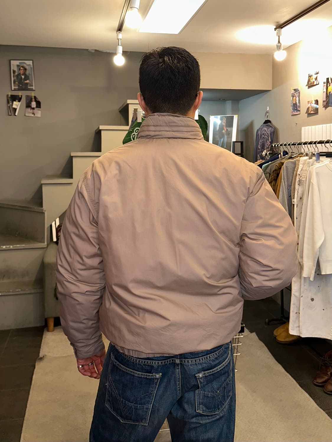 90’s American down padded bomber jacket 상품이미지7