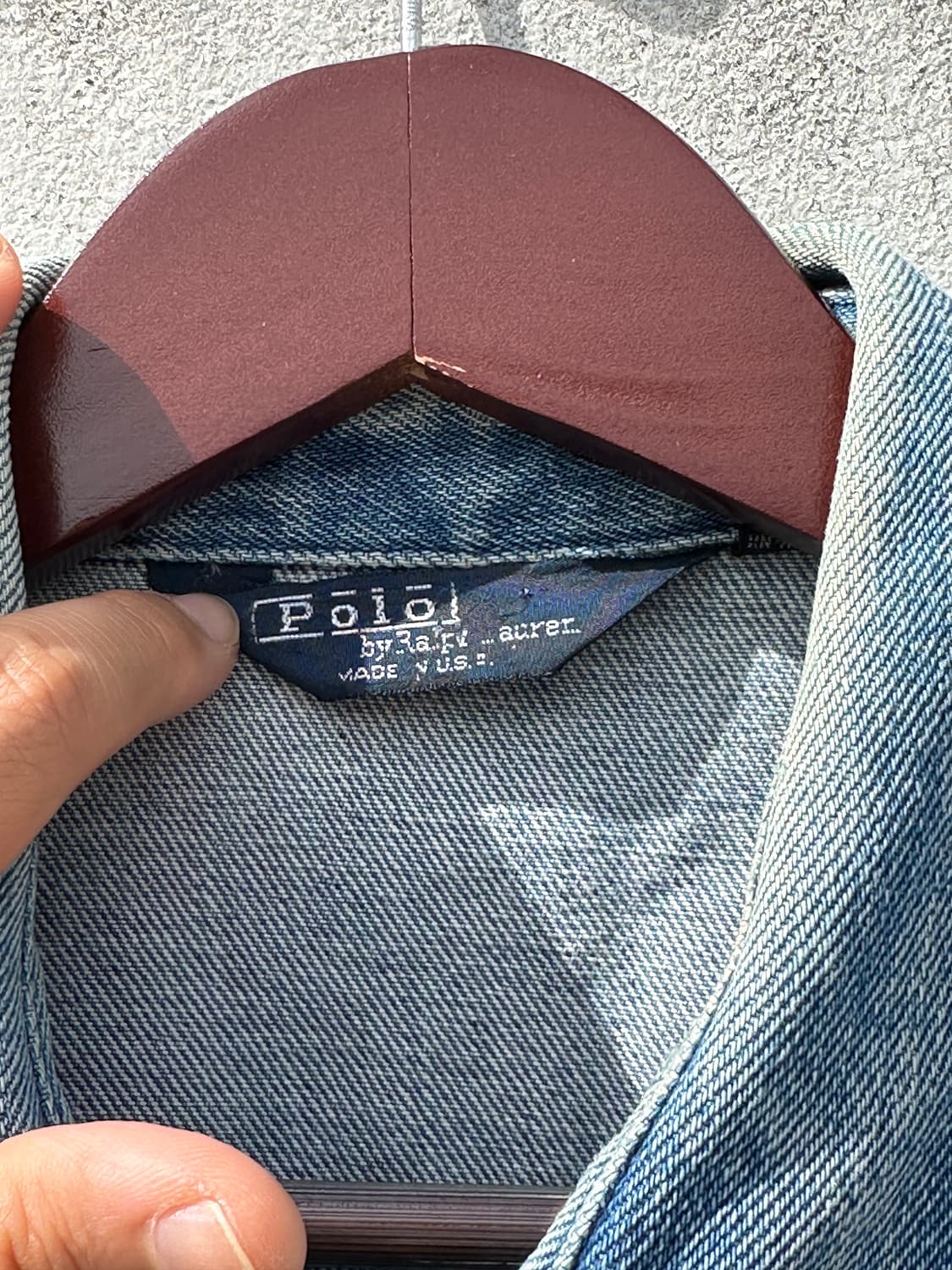 [M-L] 80s 폴로 랄프로렌 데님 블루종 자켓 USA made 상품이미지3