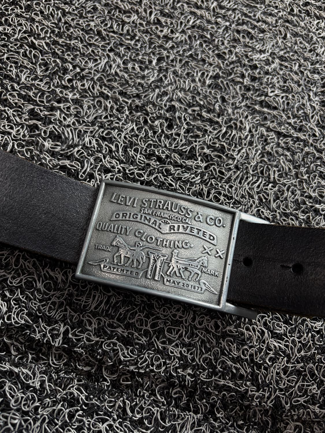 리바이스 웨스턴 실버버클 레더 벨트 3676 상품이미지2