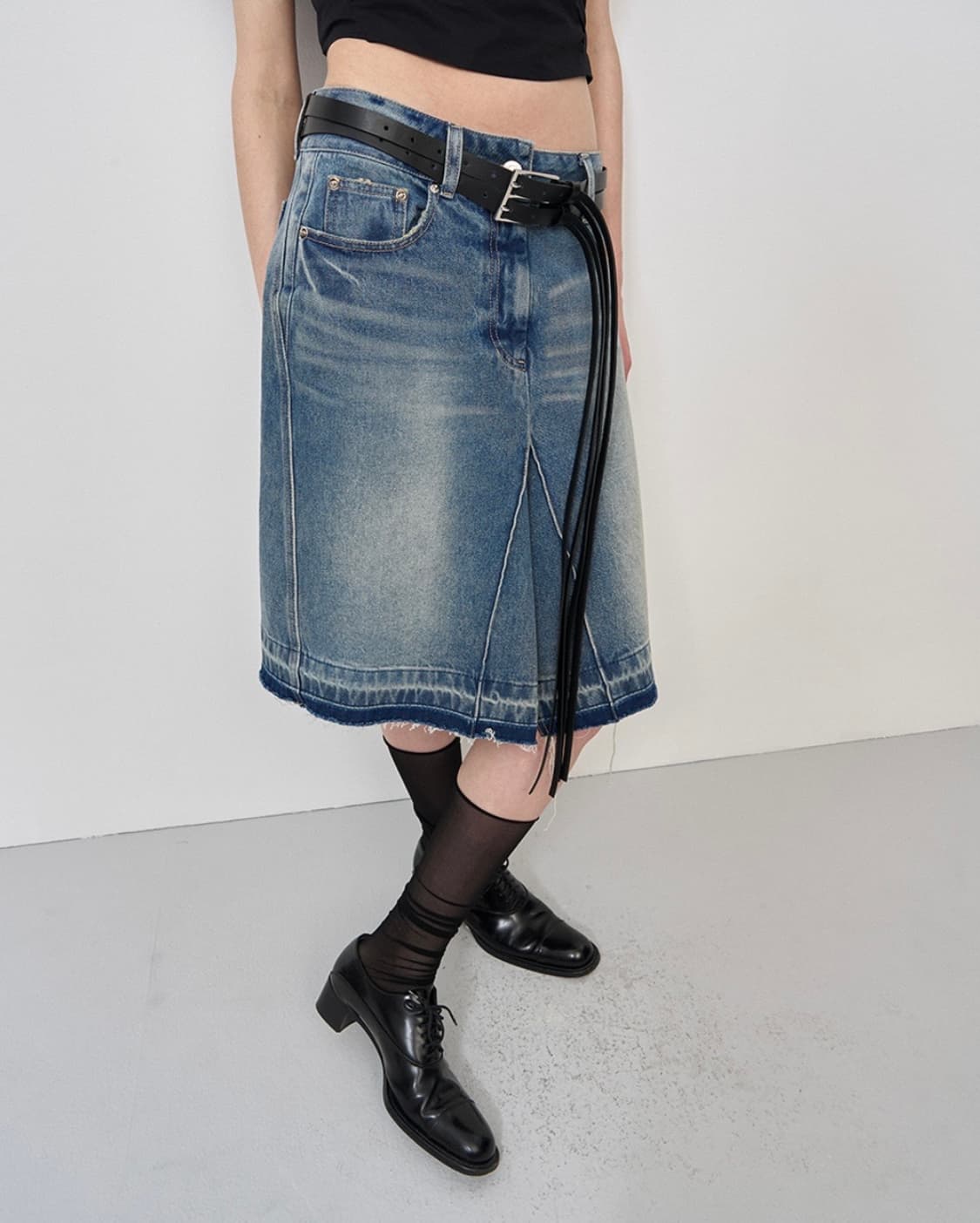 LCDC  WESTERN STRAP BELT BLACK 상품이미지4