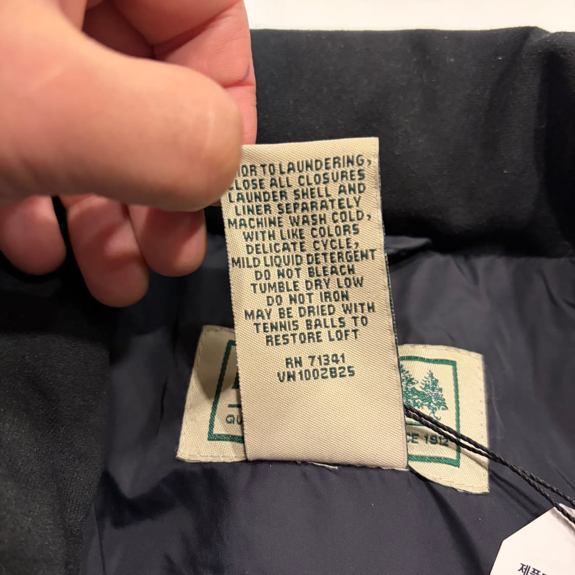 [S] L.L.Bean 엘엘빈 퀄팅 다운 패딩 블랙 D531 상품이미지6