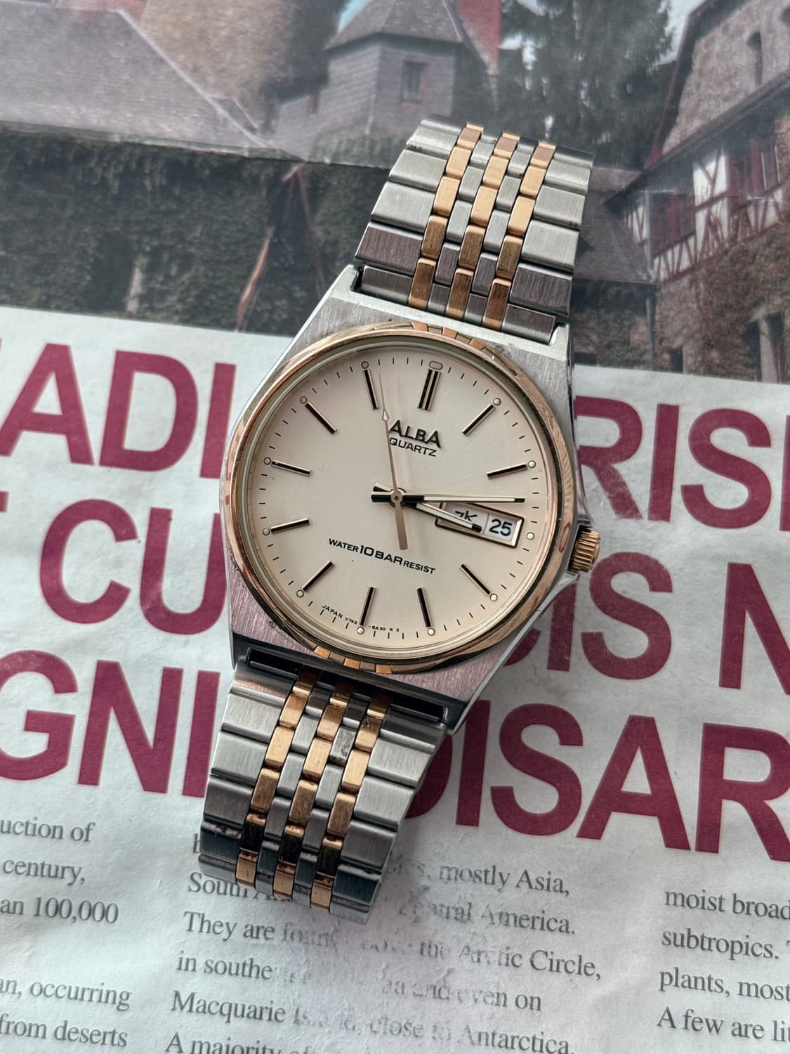 세이코 Seiko ALBA 쿼츠 콤비 데이데이트 상품이미지1