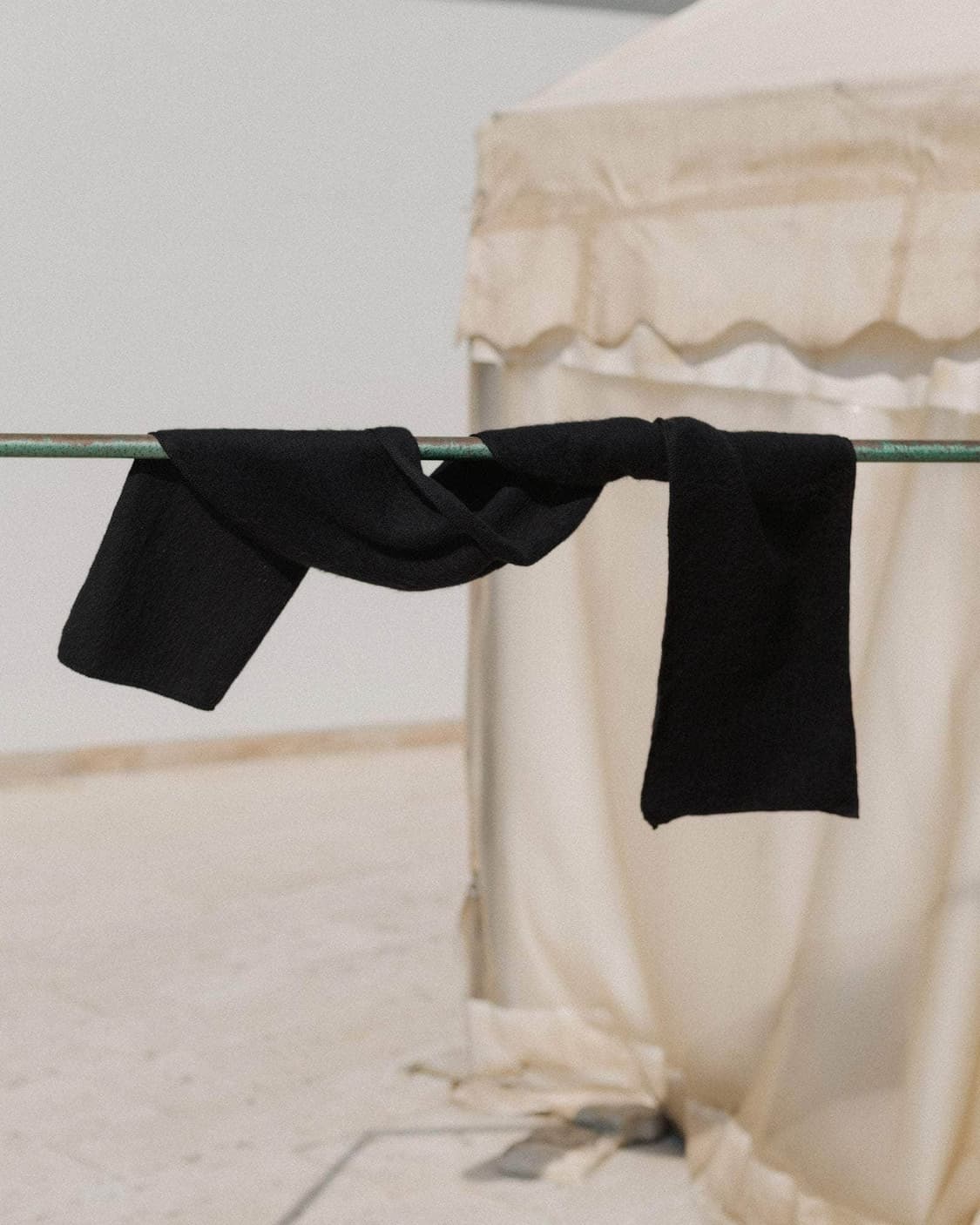 베이스레인지 25fw Ser 울 머플러/블랙 상품이미지5