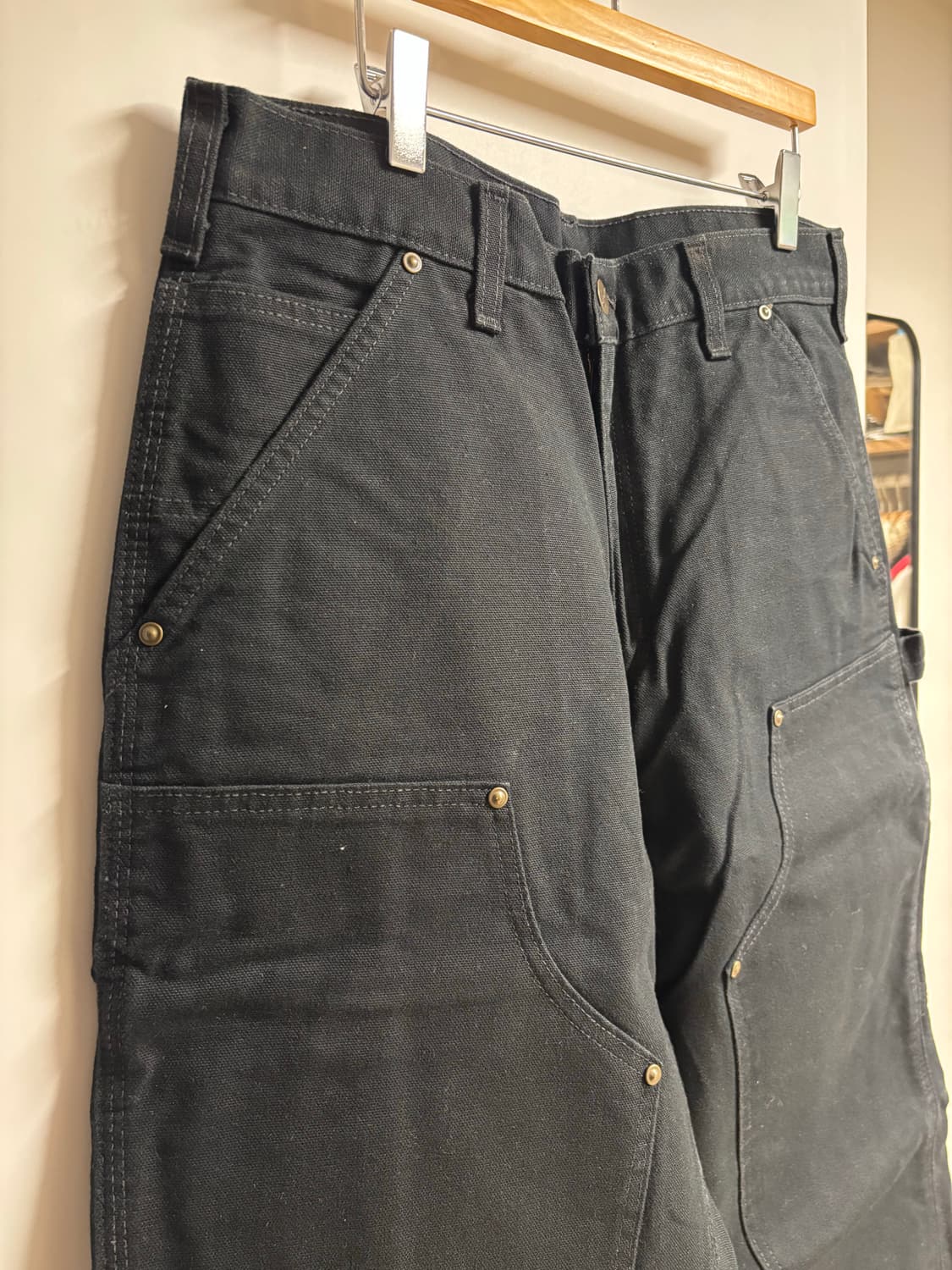 [31X32] 칼하트 더블니 워크팬츠 블랙 상품이미지4