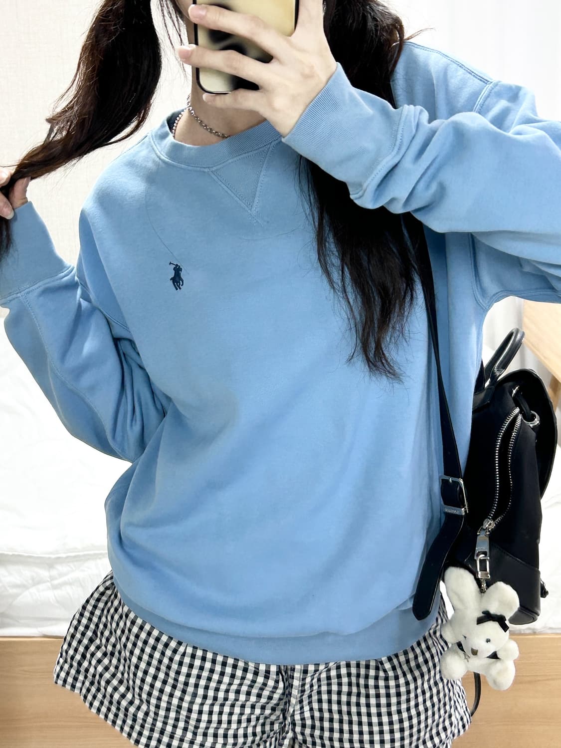 폴로 신형 네이비포니 하늘 맨투맨 상품이미지1