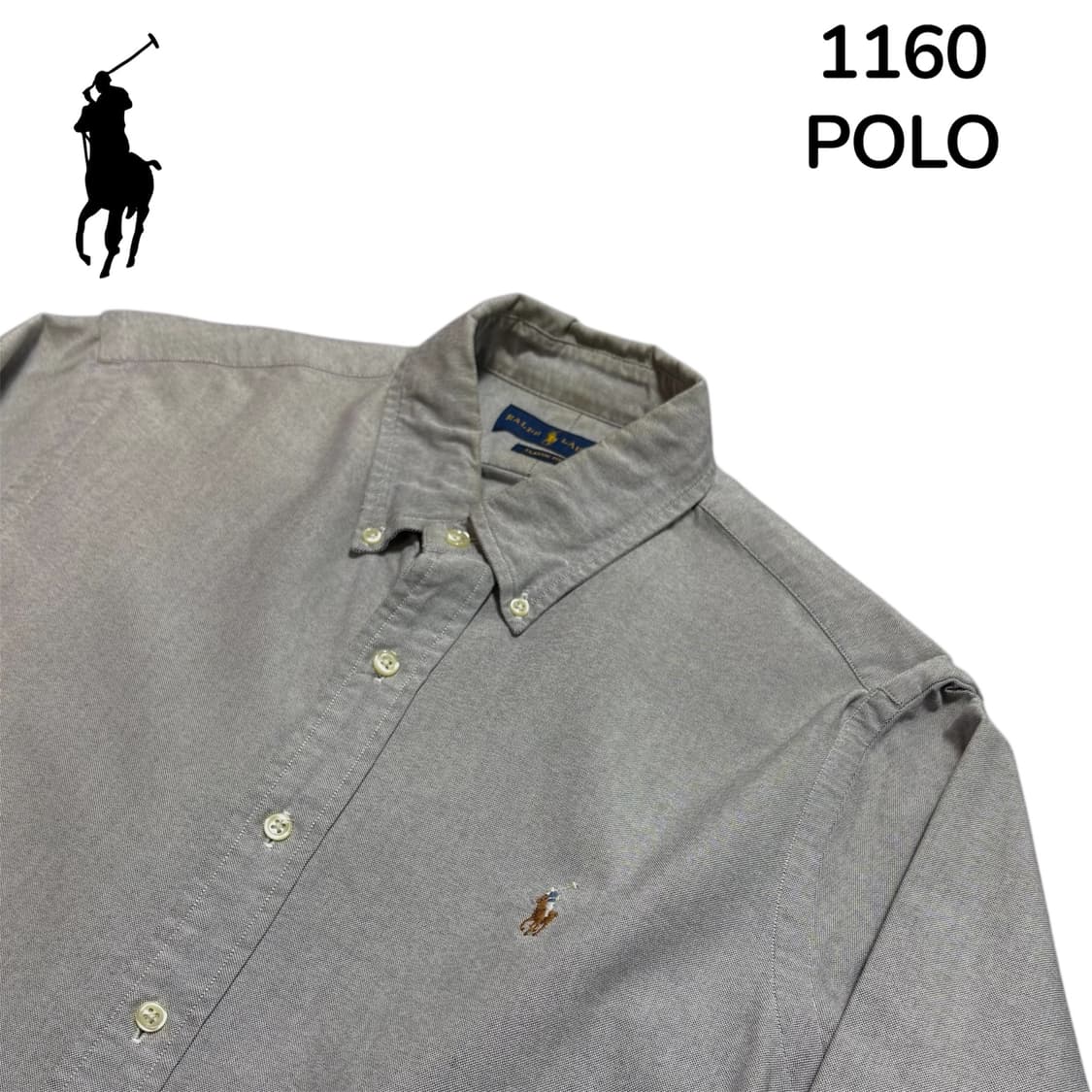 폴로 클래식핏 솔리드 셔츠 그레이 M 상품이미지5