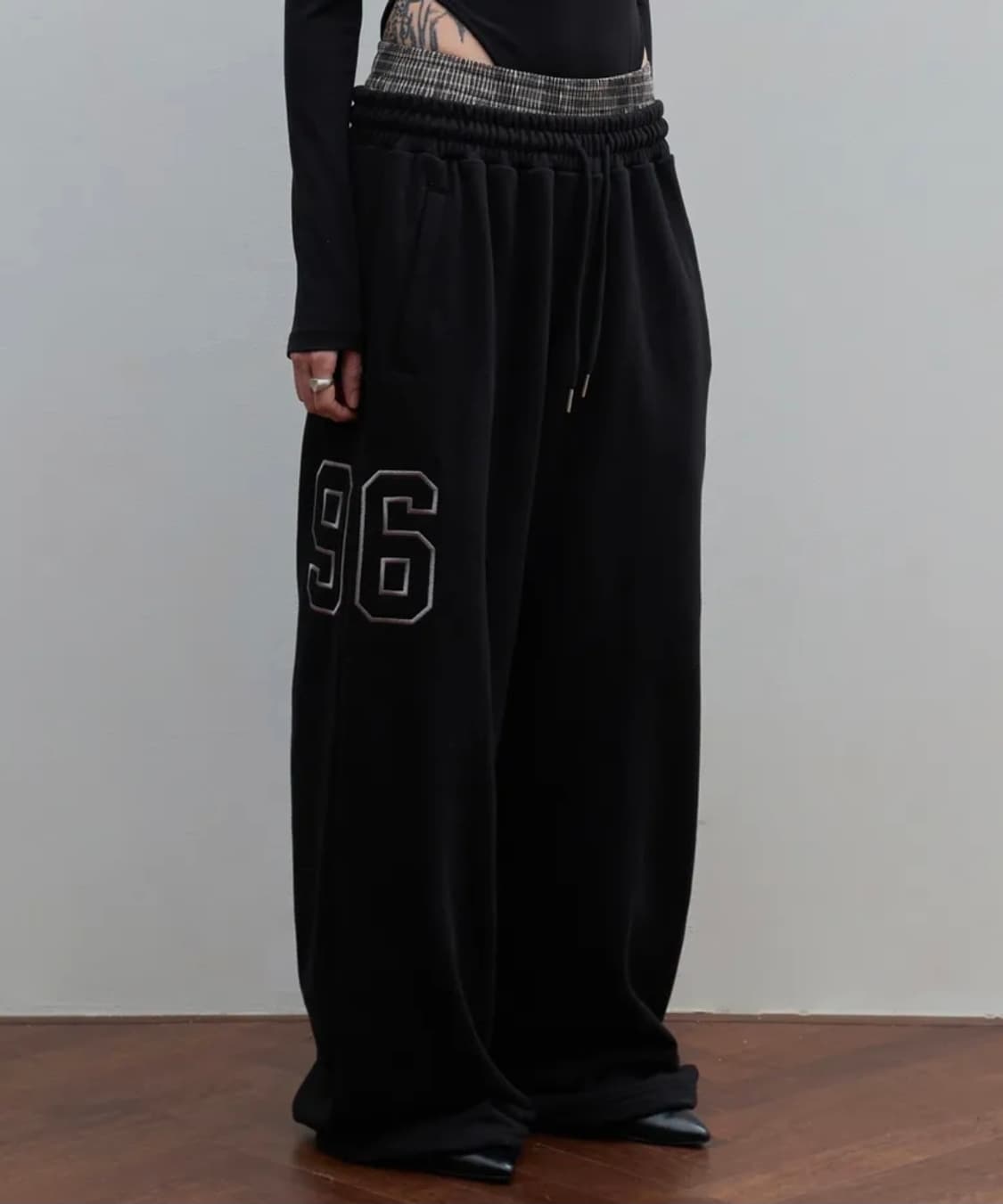 락케이크 Check Layered 96 Wide 2way Jogger - 상품이미지1