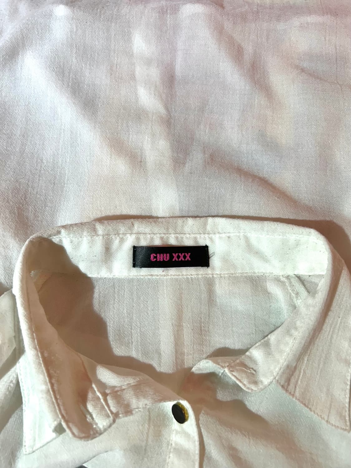 chu xxx drape shirt chu xxx 드레이프 디테일 셔츠 상품이미지3
