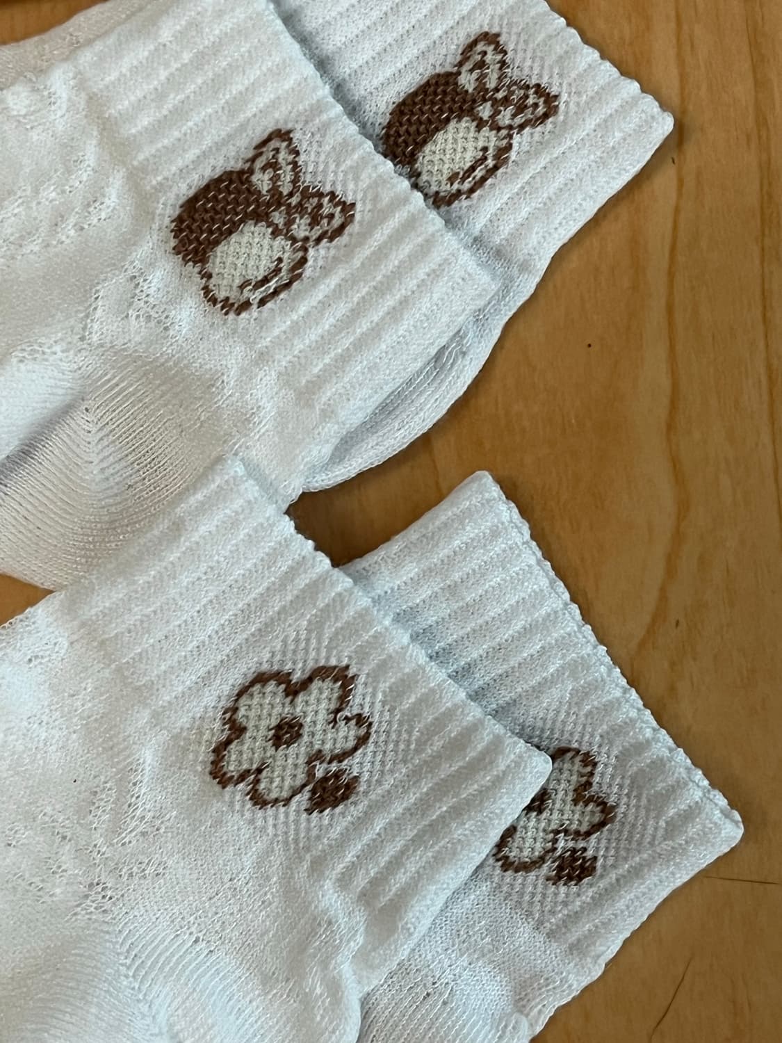 흰색 여성 양말 3세트 (얇음) 상품이미지3