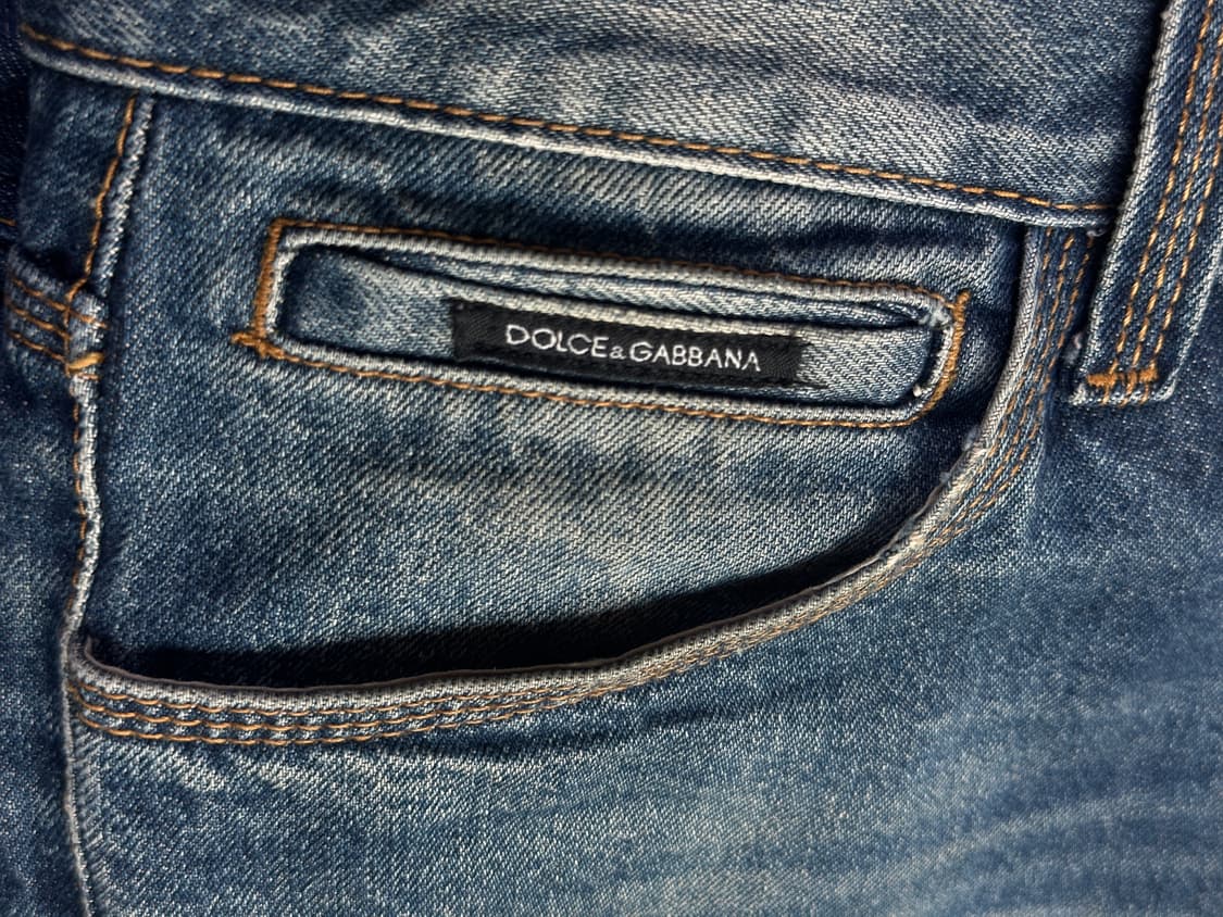 돌체앤가바나 정품 실버 플레이트 빈티지 중청 스트레이트 데님 상품이미지6