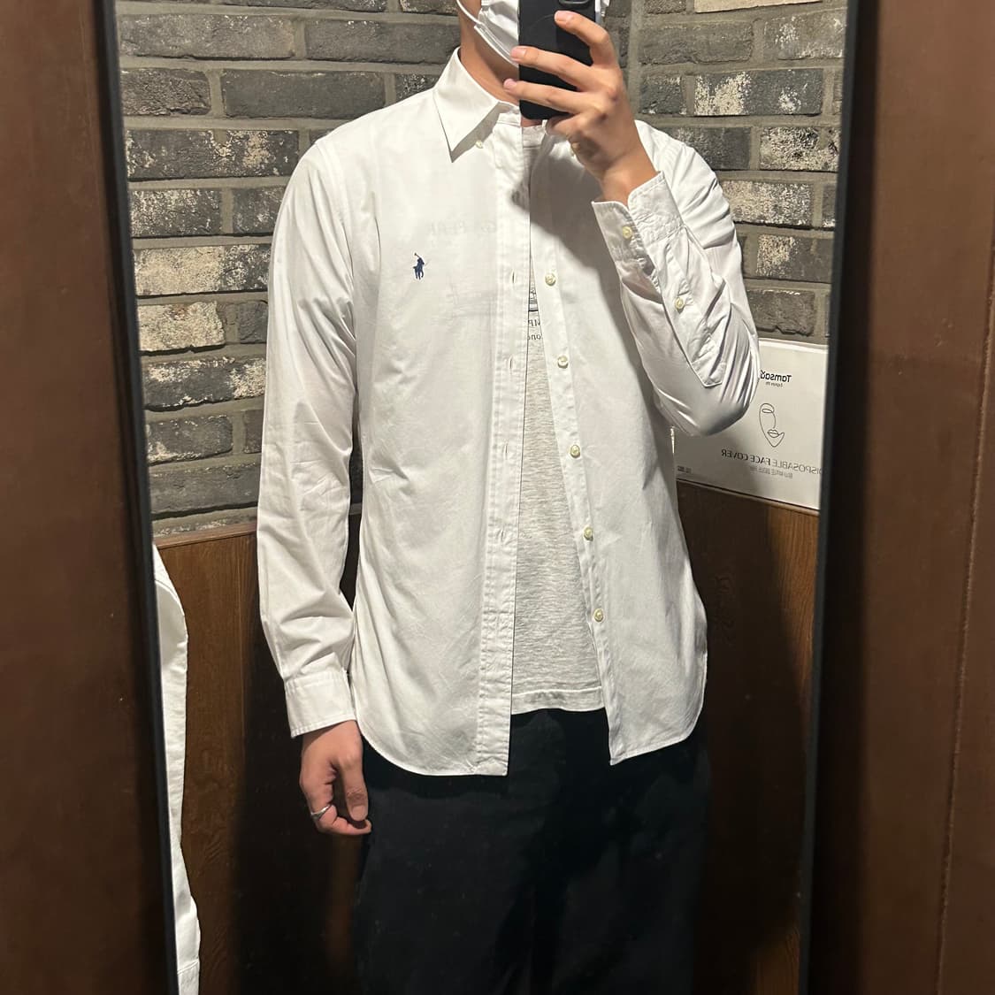 M) 폴로 랄프로렌 클래식 화이트 포플린 셔츠 슬림핏 상품이미지8