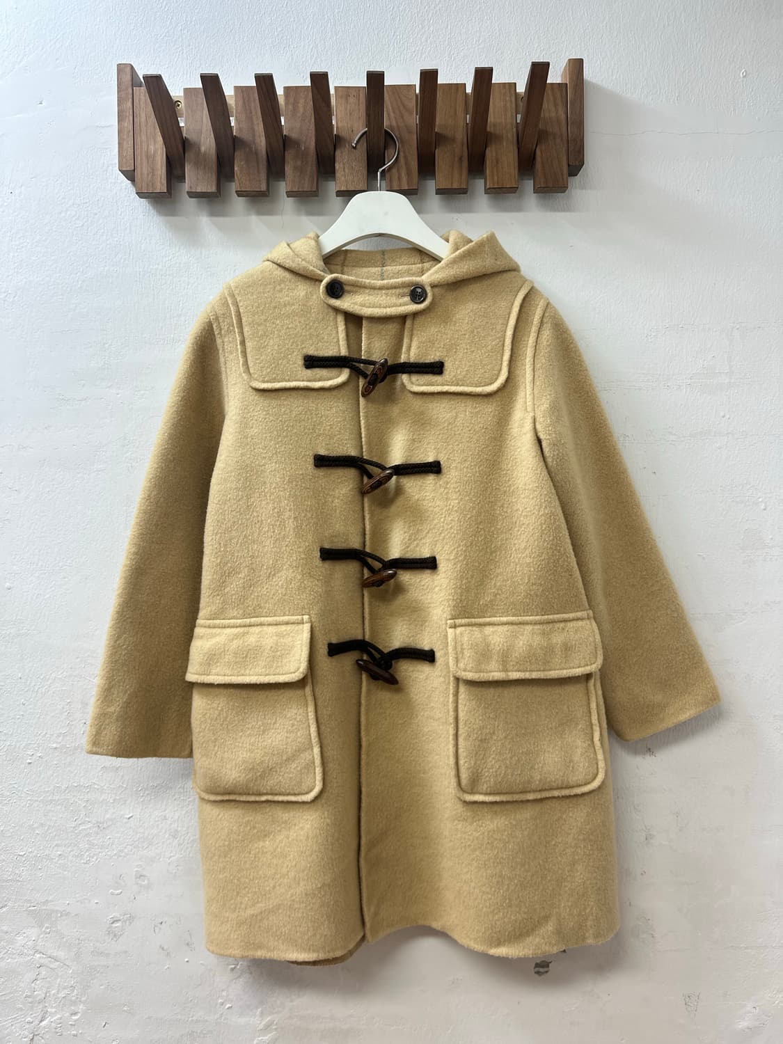 일본빈티지 더플 떡볶이 후드 코트  상품이미지1